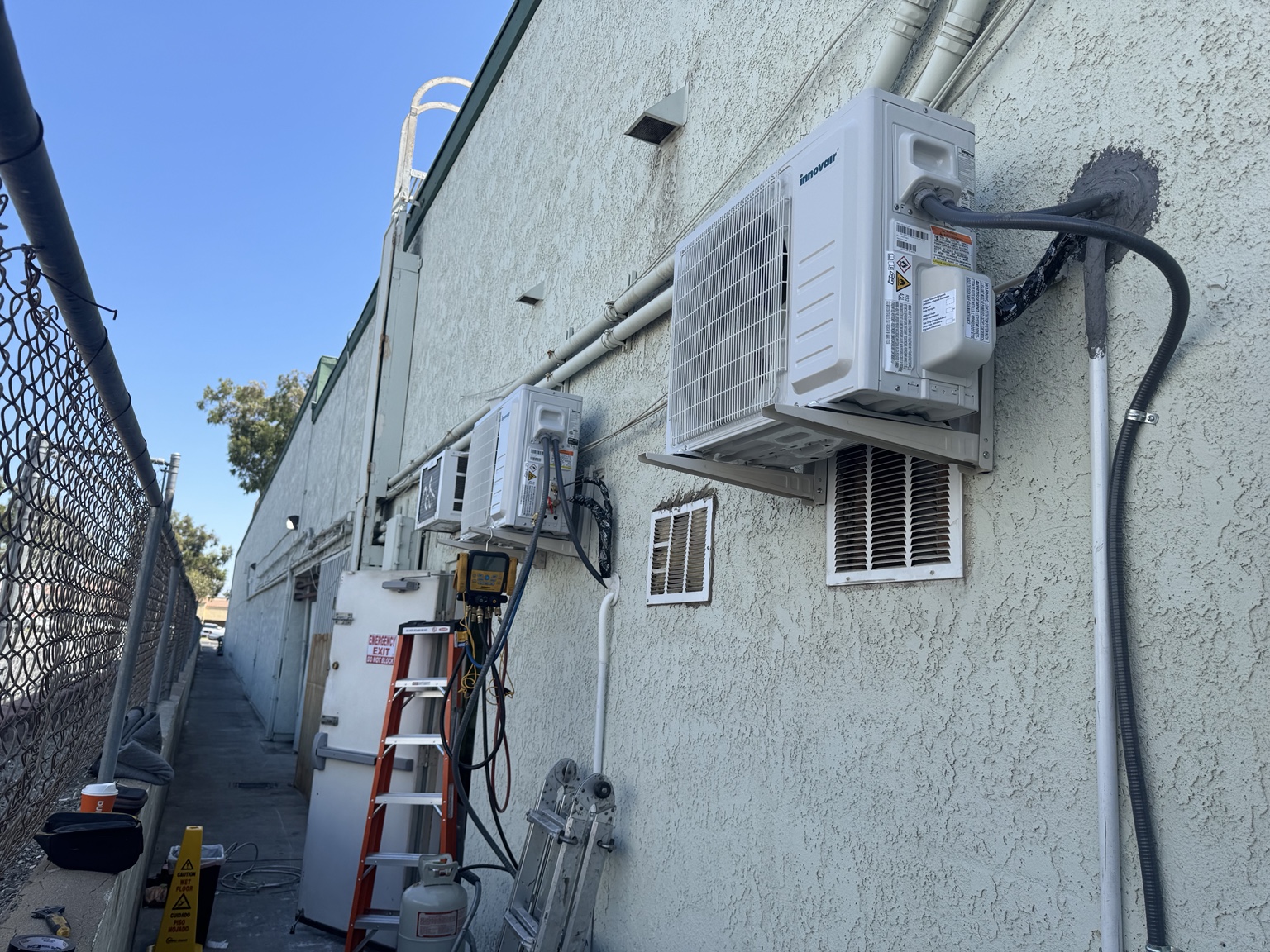 Commercial mini-split outdoor units installed by WAIS Heating & Air Conditioning